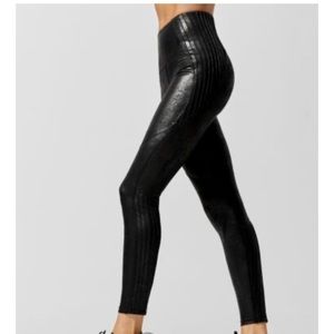 Carbon38 Leatherette Moto HR Full Length Leggings